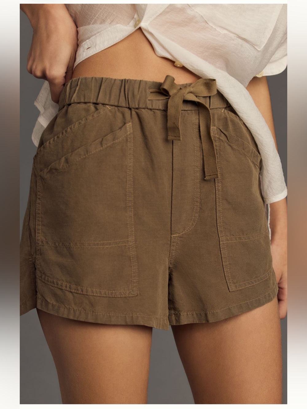 Anthro Drawstring Shorts xxs